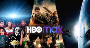 HBO Max 宣傳拼貼，包含電影場景和驚訝的電影觀眾。