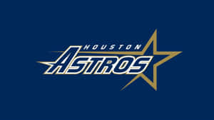 海軍藍背景上的 Houston Astros 棒球隊標誌 — 侯斯頓太空人 壁紙