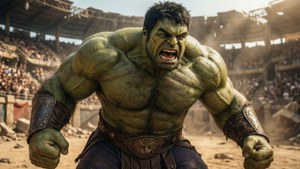 Hulk 在薩卡星的角鬥場怒吼。 — 復仇者聯盟 壁紙