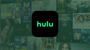 Hulu 標誌在帶有綠色覆蓋層的電視節目海報上方。 — 凌志標誌 GIF 壁紙