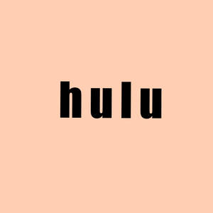 蜜桃色背景上的黑色文字 Hulu 標誌 — 簡潔 壁紙