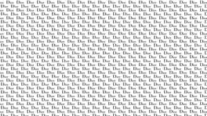 黑色 Dior 文字喺白色背景上重複，用於牆紙。 — 音樂 GIF 壁紙
