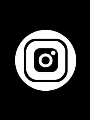 黑色背景上的Instagram標誌圖標