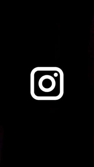 黑色背景上的白色Instagram標誌