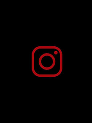 黑色背景上的紅色Instagram標誌