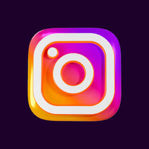 深色背景上帶有漸變顏色的光澤Instagram標誌