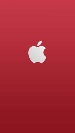 白色Apple標誌在紅色漸變背景上