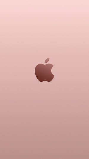 玫瑰金色背景，中央有Apple標誌