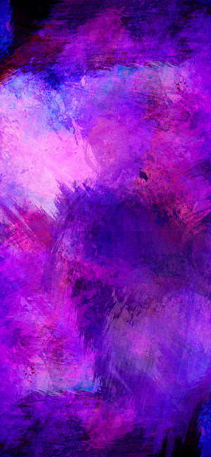 帶有旋轉紫色、粉紅色和藍色筆觸的抽象數位藝術作品。 — 1320x2868 壁紙