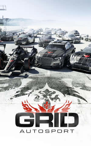 為 GRID AUTOSPORT 遊戲排列在賽道上的賽車。