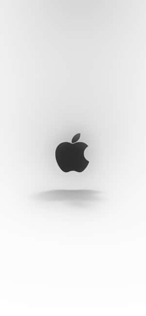 黑色Apple標誌在白色漸變背景上，帶柔和陰影。