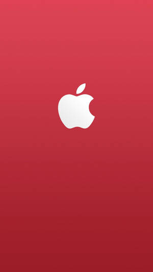 白色Apple標誌在紅色漸變背景上
