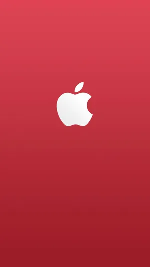 白色Apple標誌在紅色漸變背景上