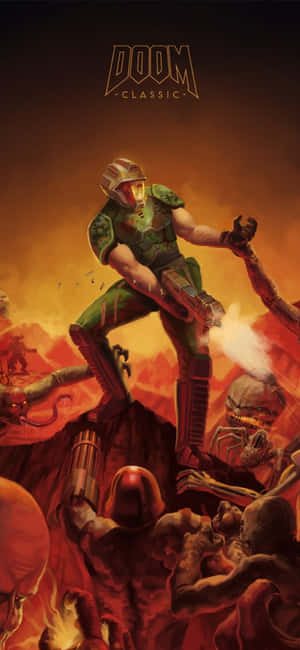 Doom 經典星際戰士在熾熱地獄中與惡魔戰鬥 — Zenfone 壁紙