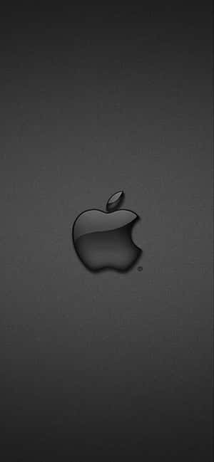 黑色Apple標誌在紋理深灰色背景上