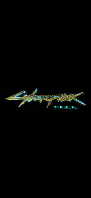 黑色背景上的Cyberpunk 2077霓虹標誌