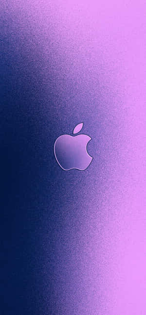 Apple標誌在紫色藍色漸變背景上 — iPhone 16 壁紙
