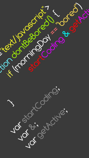 深灰色背景上的對角彩色 JavaScript 程式碼