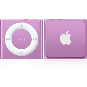 紫色 iPod shuffle 顯示正面控制和背面標誌。 — 音樂 GIF 壁紙