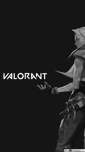 單色調的Valorant角色在黑色背景上伸出手