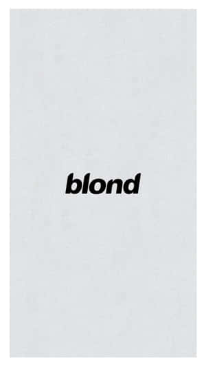 粗體黑色單詞 blond 居中放置在帶紋理的淺灰色背景上。 — 專輯封面 壁紙