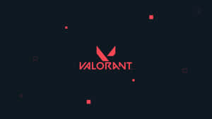 深色背景上帶有紅色方塊的 Valorant 標誌