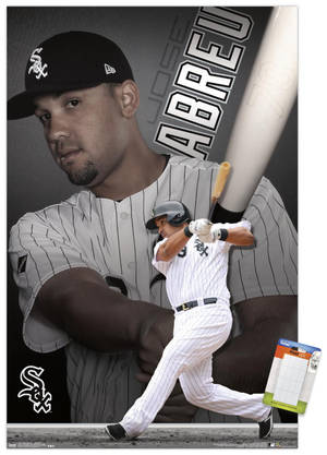 芝加哥白襪隊棒球選手 Jose Abreu 身穿制服，以動作姿勢手持球棒。 — 棒球 壁紙