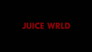 黑色背景上的紅色文字 JUICE WRLD