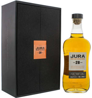 一瓶Jura 28年威士忌及其黑色禮盒。 — Oppo Find N 壁紙