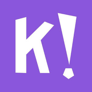 白色字母K和感嘆號在紫色背景上 — 深紫色美學 GIF 壁紙
