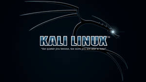 Kali Linux 標誌，帶有龍剪影和標語，在深色背景上