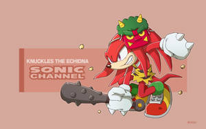 Knuckles the Echidna以Sonic Channel藝術風格彈結他。 — 蝙蝠車 壁紙