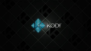 Kodi媒體播放器標誌在深色網格背景上發出藍光。