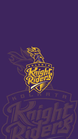 紫色背景上的Kolkata Knight Riders板球隊標誌
