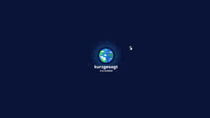 kurzgesagt 標誌，帶有地球圖形和文字 in a nutshell，位於深藍色背景上 — 藝術 壁紙