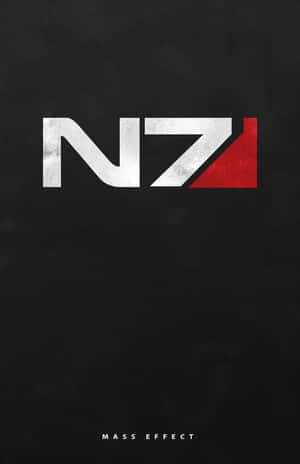 黑色背景上的Mass Effect N7標誌 — 質量效應 壁紙