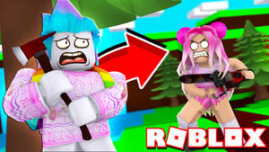 兩個Roblox角色憤怒對峙，一個拿斧頭，一個拿電鋸。