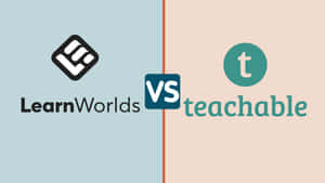 LearnWorlds 對比 Teachable 標誌比較圖形