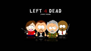 四個南方公園角色為 Left 4 Dead 電子遊戲持槍。