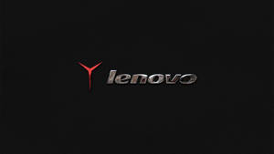 Lenovo標誌，紅色Y符號在黑色皮革背景上