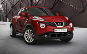 現代工業工作室中的紅色日產Juke SUV。 — Steam Deck OLED 壁紙