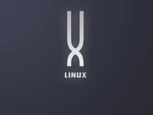 Linux標誌，帶有風格化的X符號，深色背景