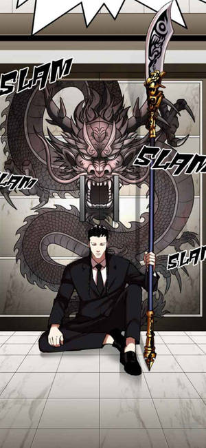 Lookism 手持武器的Xiaolong桌布 — iPhone 14 壁紙