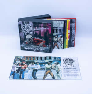 Grandmaster Flash and the Furious Five音樂收藏盒，附有專輯封面和小冊子。 — 復古gif 壁紙