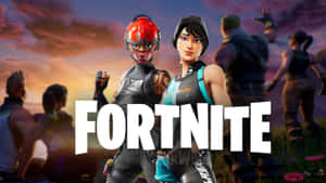 Fortnite角色在夕陽田野中擺姿勢，身後有其他玩家。