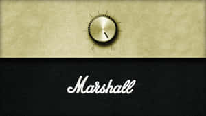 Marshall 結他擴音器，帶有音量旋鈕和品牌標誌。