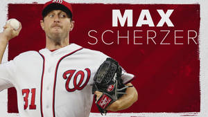 棒球運動員 Max Scherzer 身穿球衣，手持球和手套。 — 里維·阿卡曼 GIF 壁紙