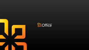 深色背景上帶有橙色幾何設計的 Microsoft Office 標誌。