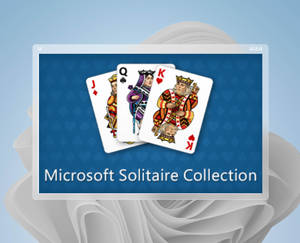 三張啤牌積仔皇后國王顯示在一個標有Microsoft Solitaire Collection的遊戲視窗中。