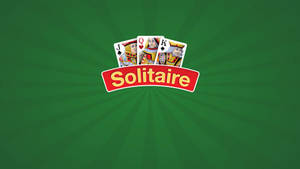 Solitaire 遊戲標誌，綠色放射背景上有 J Q K 撲克牌